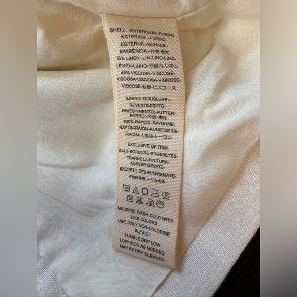 Free People Ivory/Cream Linen Blend Belted Blazer Jacket Flared Sleeves Sz S - Picture 12 of 12